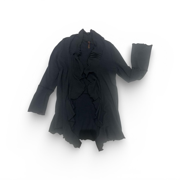 Avant Garde Black Draped Cardigan Jacket Solo 20
